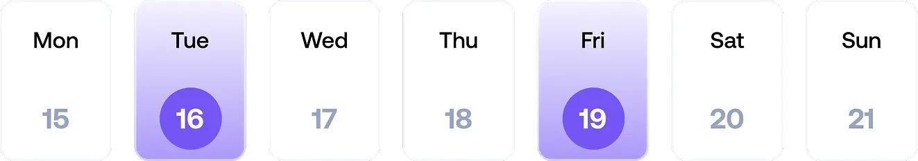 Calendrier de suivi dans Hygiie